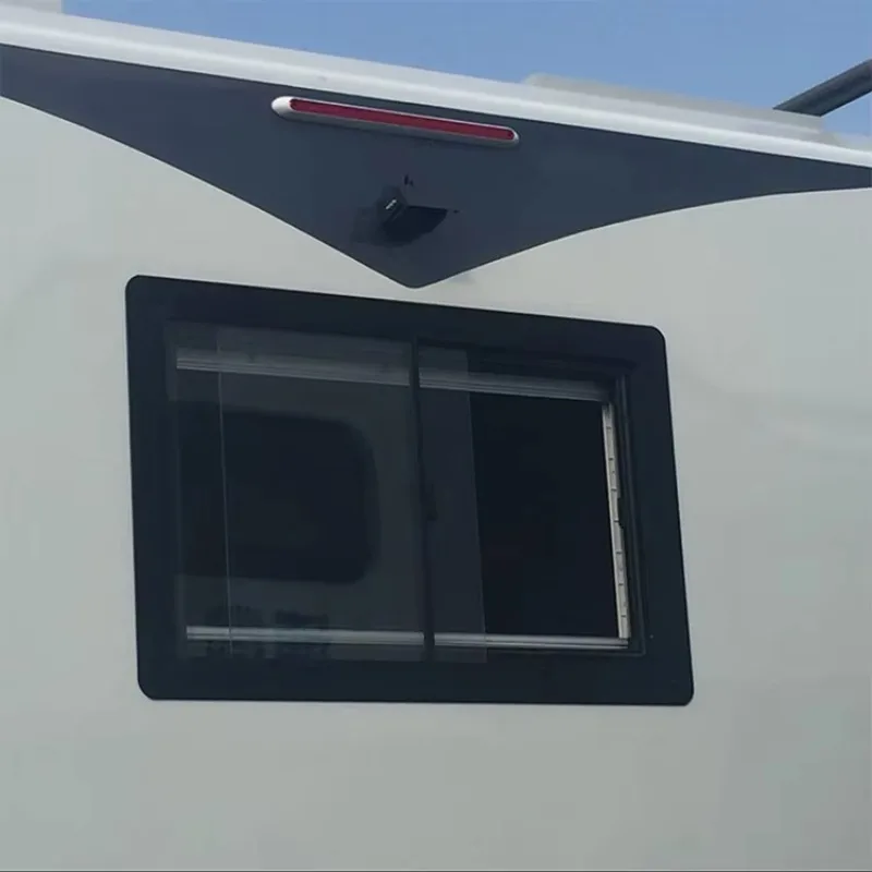 STLF التصميم الحديث ملحقات التخييم اثنين من الجانب انزلاق نافذة التخييم المنزلقة 900 * 450 ملم مع شاشة الحشرات #6