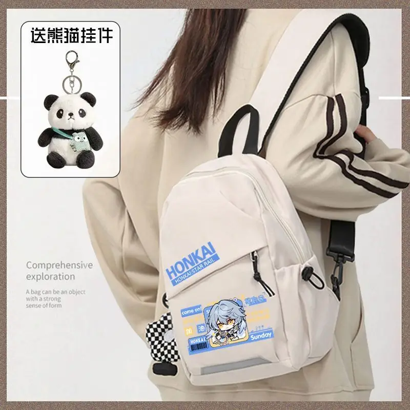 Honkai Star Rail Chest Large Capacity Portable Shoulder White Eunice Summer Crossbody Bag Niche Personality Versatile Ani