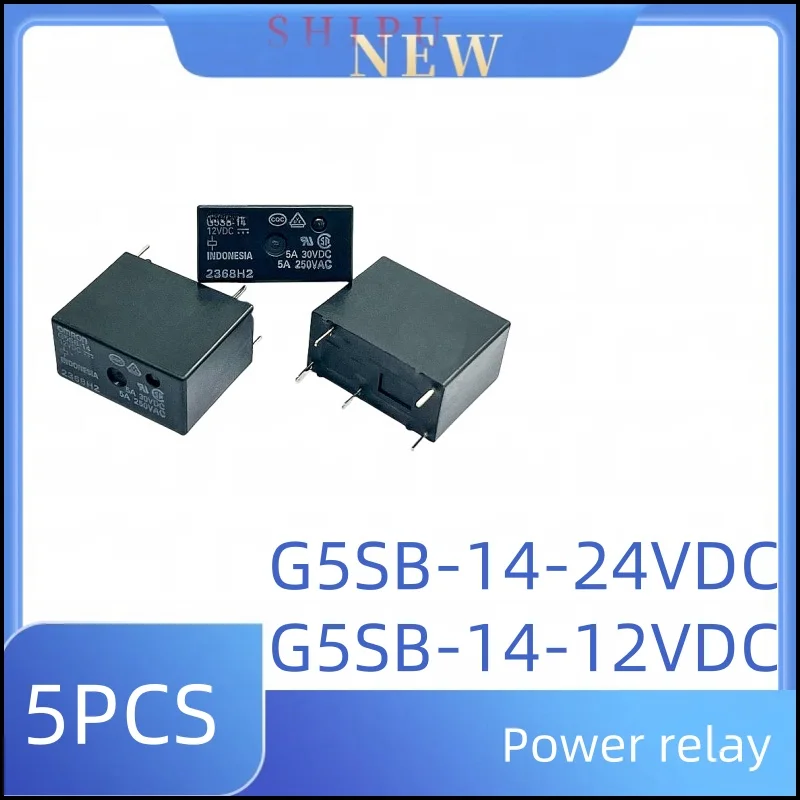 

5PCS G5SB-14-12V 24VDC 5-pin 5A G5SB power relay