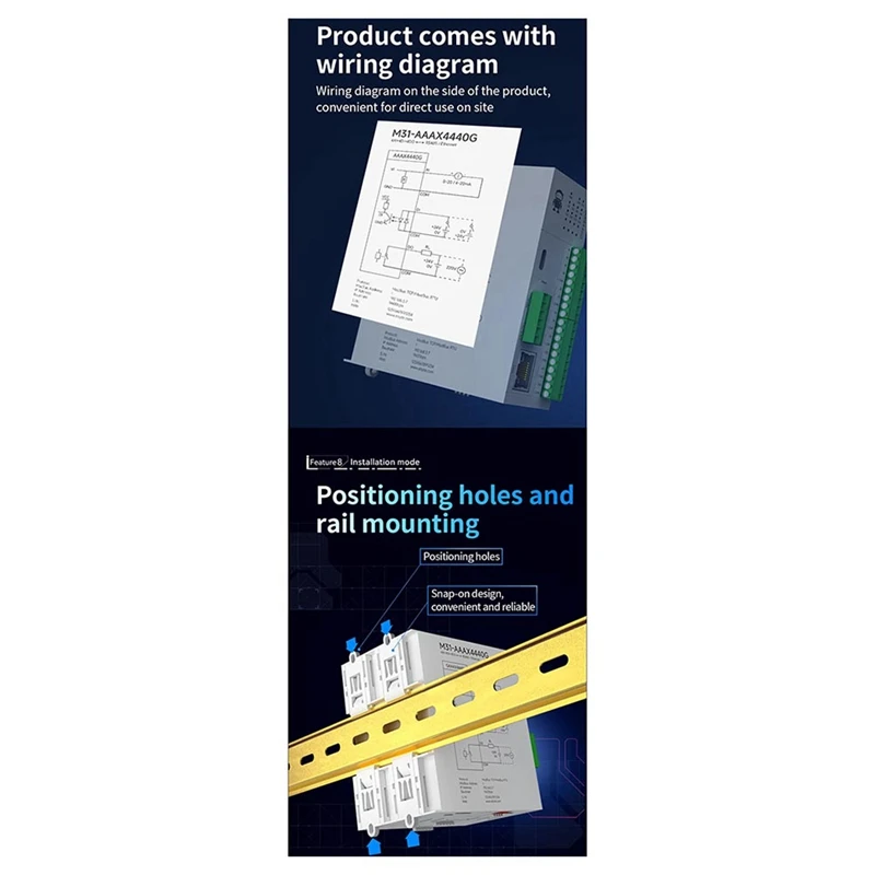 Módulo de IO remoto de expansión RS485 Ethernet 16DI CDSENET GAXXXA000, adquisición de interruptor analógico Modbus TCP RTU funciona