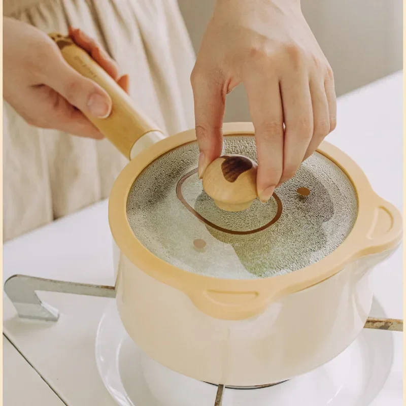 مقلاة غير لاصقة صحية من السيراميك متعددة الوظائف أواني الطبخ توصيل الحرارة وعاء الحساء الموحد للبيع #3