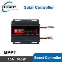 Booster solar controller 15A 550W MPPT 12V~50V input boost 24~88V charging solar charger suitable for lithium, gel, gel, AGM