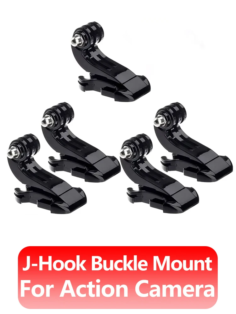 Adaptateur de casque à crochet J, support de boucle à crochet en J pour GoPro Hero 13 12 11 10 9 8 SJCAM Insta360 AKASO DJI Osmo, accessoires de caméra d'action