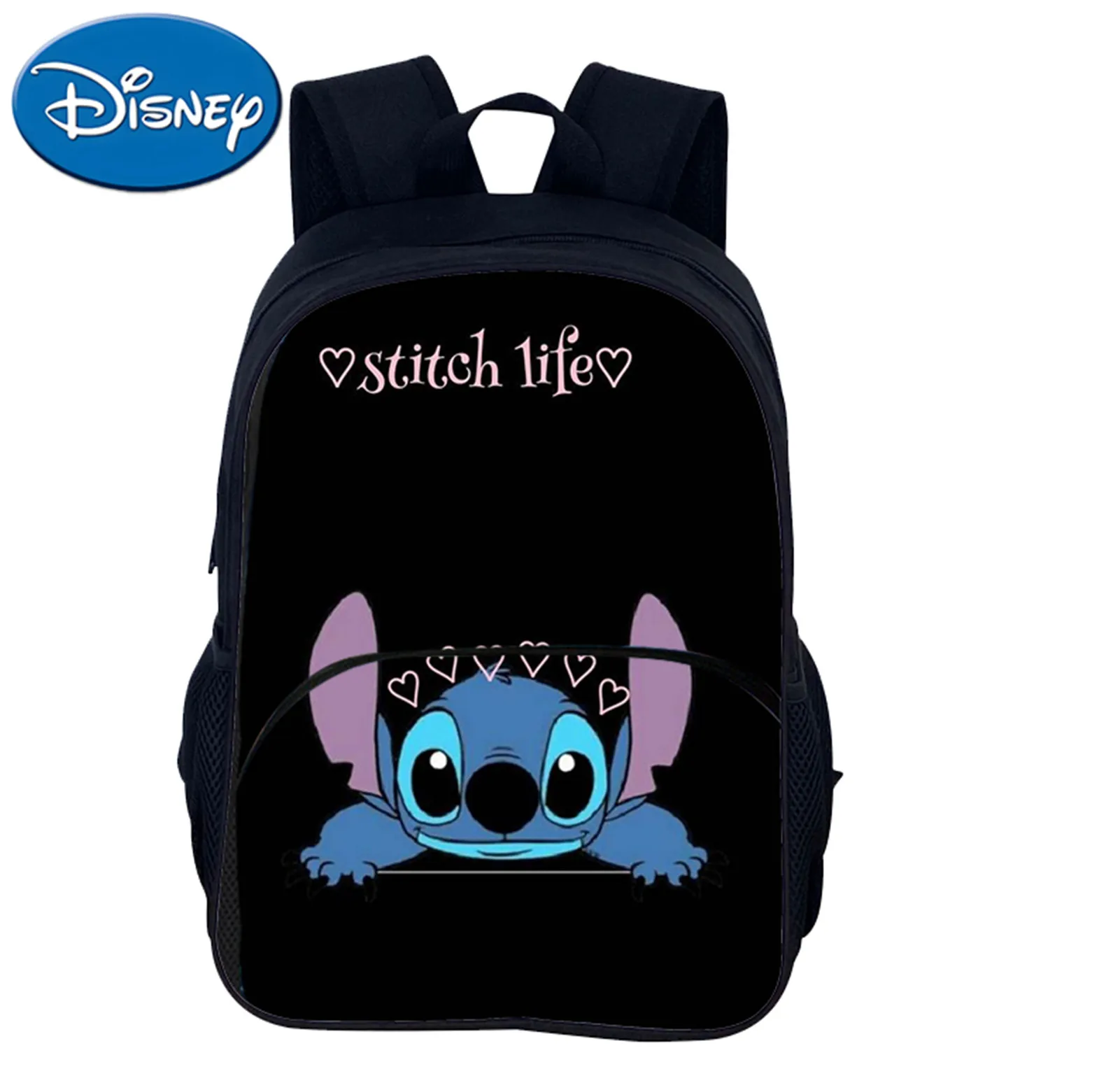 Stitch Classic Travel Backpack with Front Pocket,Student Multifunction School Bookbag Disney Daypack