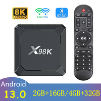 Android 13 TV Box X98K RK3528 Dual WiFi BT 5.0 8K Streaming Media Player Network Set Top Box