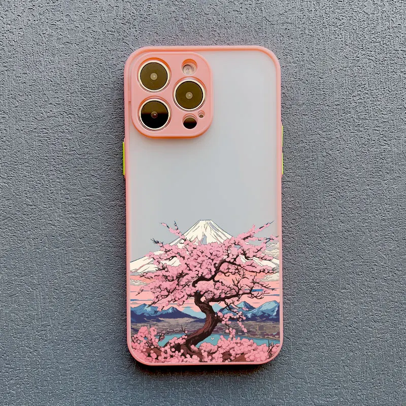 Japanische ästhetische Mount Fuji Handyhülle für iPhone 17 16 14 11 Pro Max 13 12 Pro Max Mini 16 15 Plus XS XR stoßfeste Abdeckung – Detail 10
