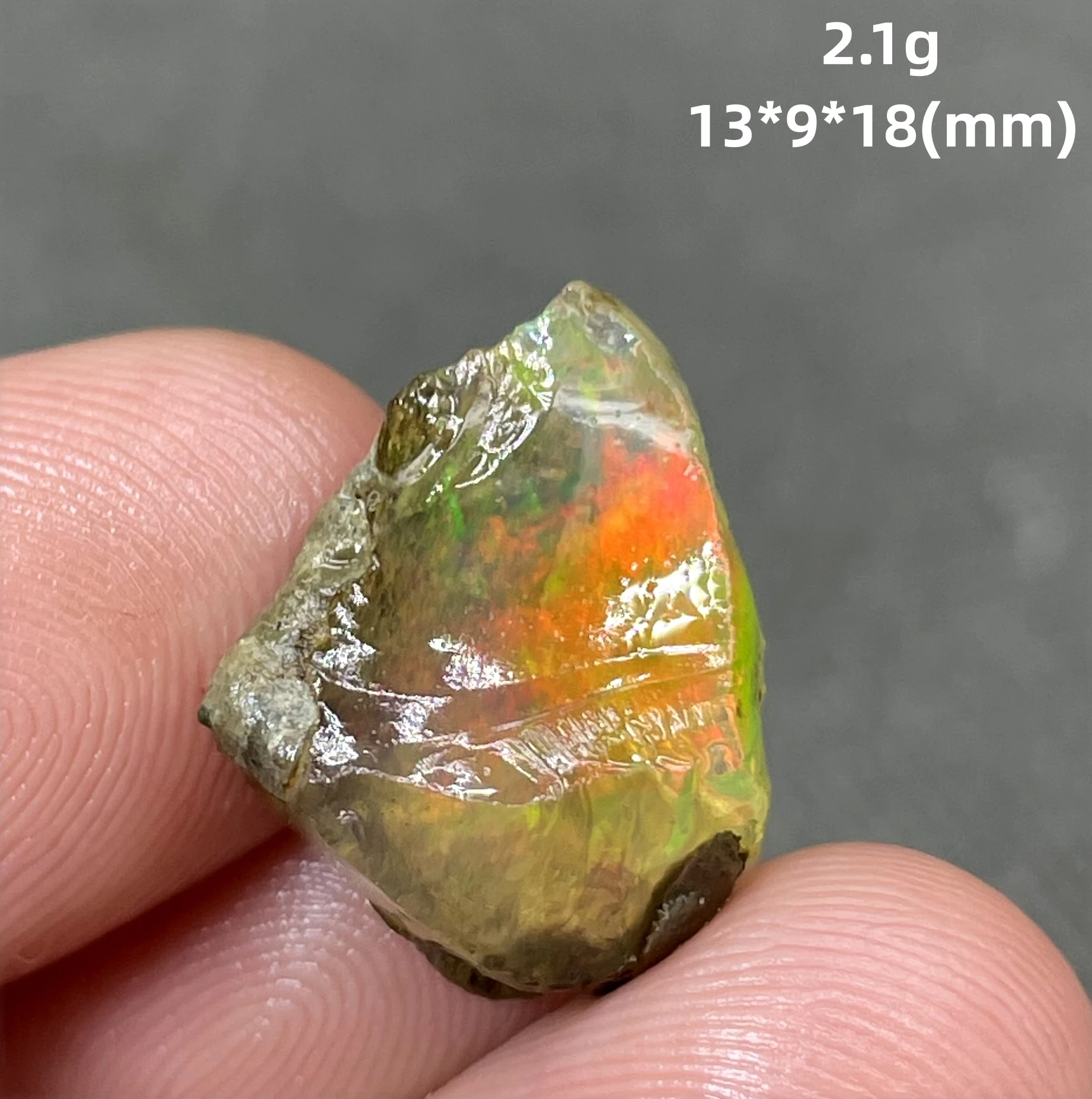 2.1 g Natural rare color Ethiopia water Opal gem mineral specimen + healing quartz crystals and stones rock gemstone