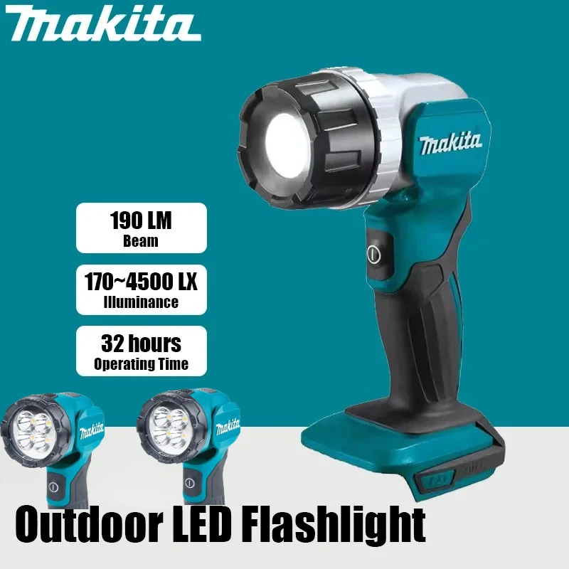 

Аккумуляторный светодиодный фонарь Makita, портативный уличный прожектор, перезаряжаемый фонарь для стройплощадки, рабочий светильник для инструментов с аккумулятором 18В