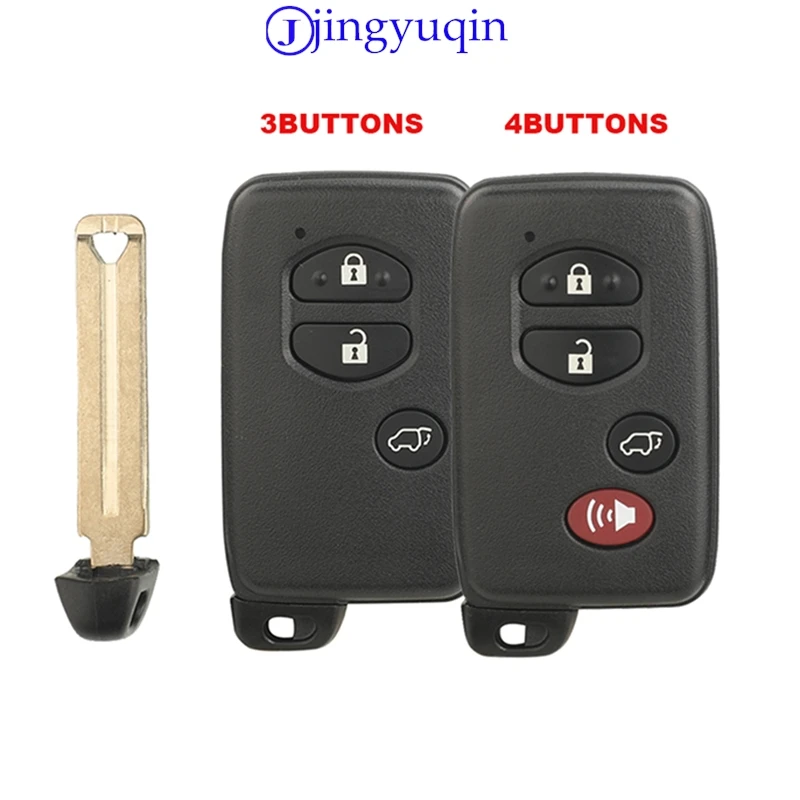 

jingyuqin New Remote Car Key Shell Fob For Toyota Camry Corolla Avalon Venza Reiz RAV4 Crown With Blade Case