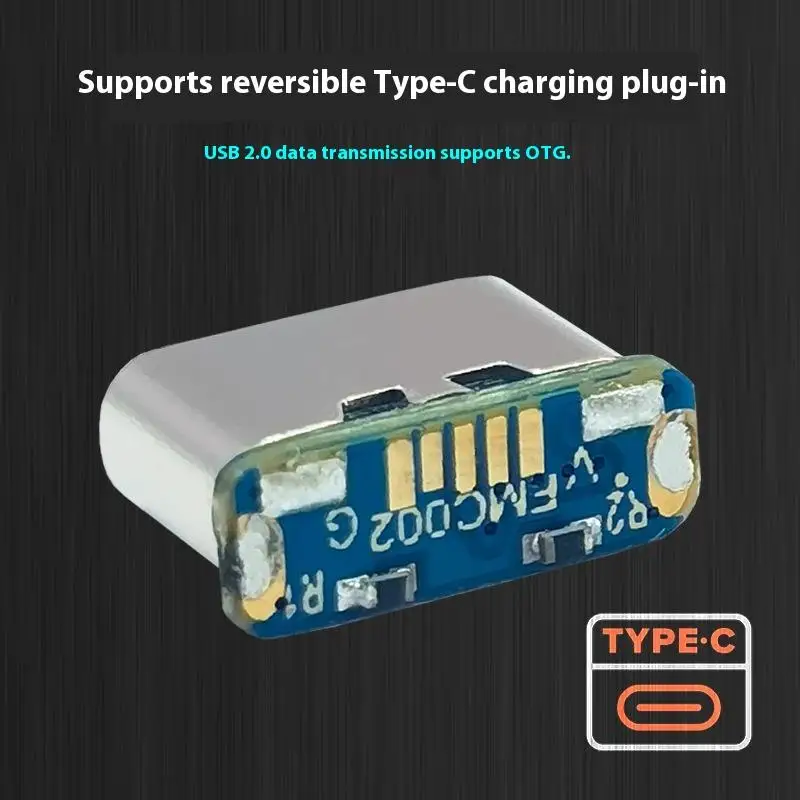 2Pcs Charging Port For PCB Soldering DIY Repair Adapter USB Connector Type C Female Jack 5Pin SMD SMT Type-C Socket