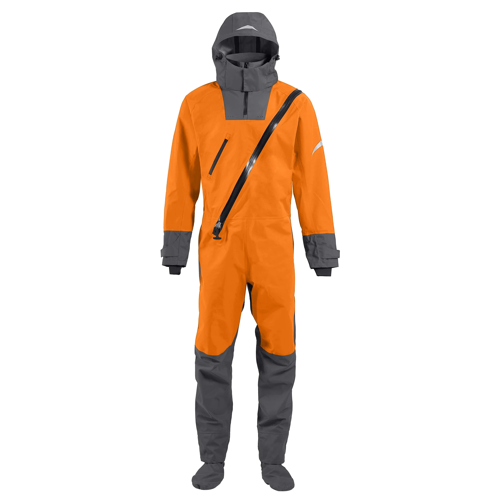 High Quality  Kayak Dry Suit for Men Waterproof Fabric Drysuit With Latex on Neck and Wrist White Water River Boat Pending