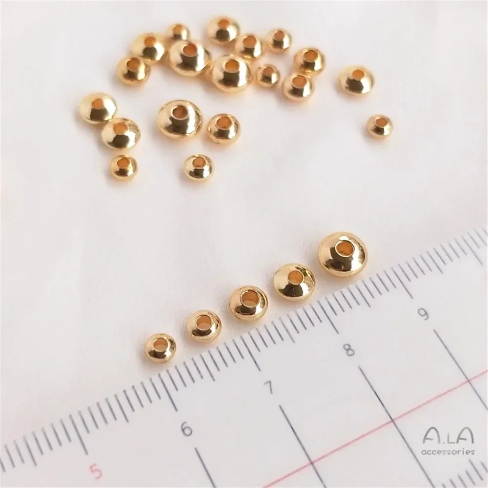 14K Gold Color Protection Beads, UFO Beads, DIY Bracelet Abacus, 3mm, 4mm, 5mm Spacer Beads, C122