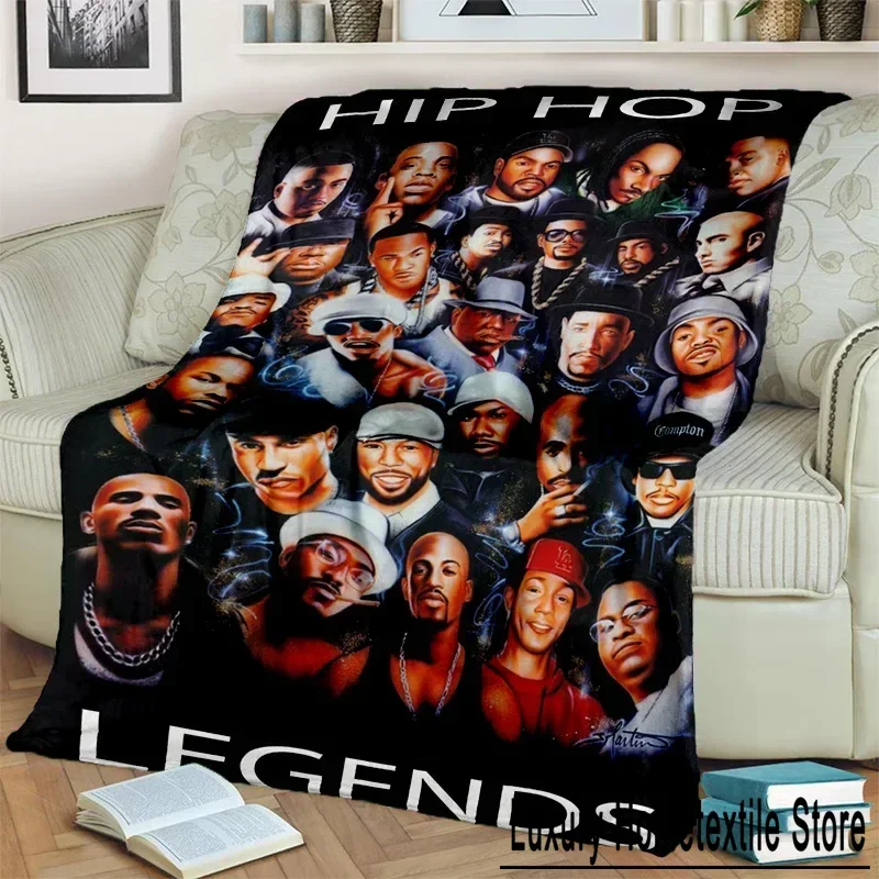 3D Legend Star Hip Hop Rapper Art Blanket,Soft Throw Blanket for Home Bedroom Bed Sofa Picnic Travel Office Cover Blanket Kids