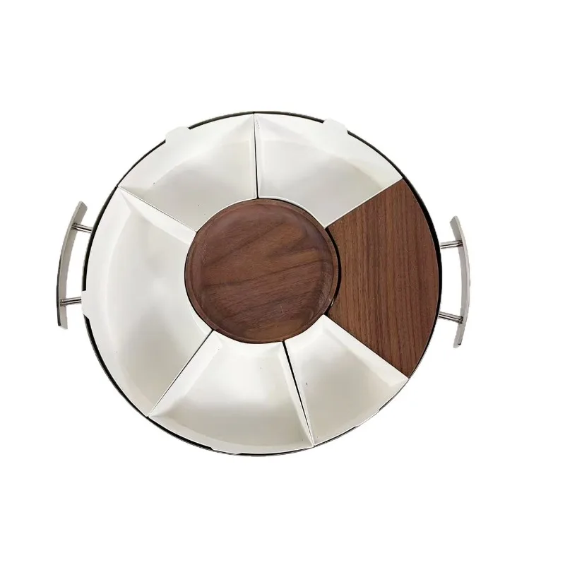 Creative light luxury stainless steel snack tray, western food tray housewarming gift storage ornament