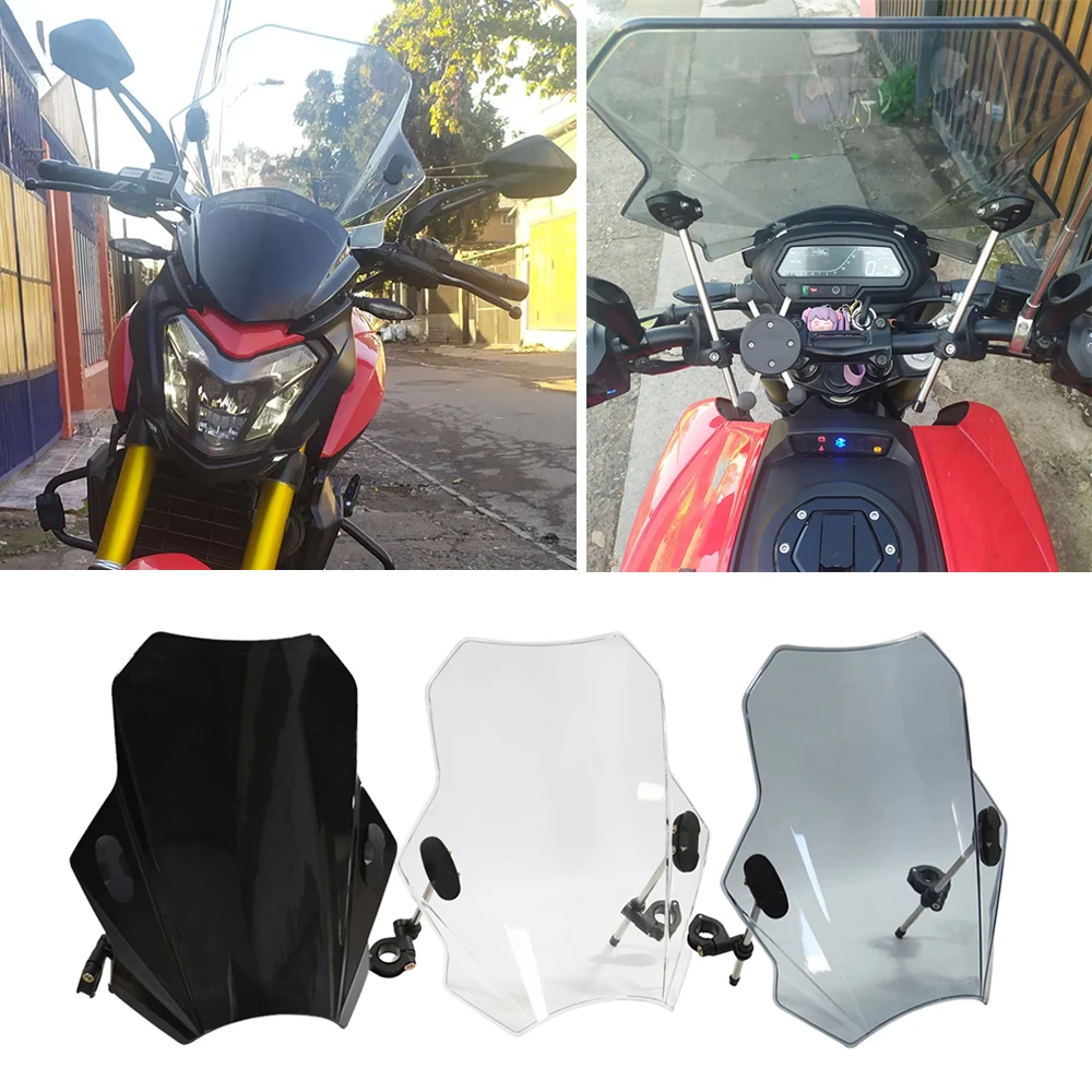 

Universal For HONDA CBR600RR CB1000R Windshield Covers Motorcycle Windscreen Adjustable Windscreen For MT07 MT09