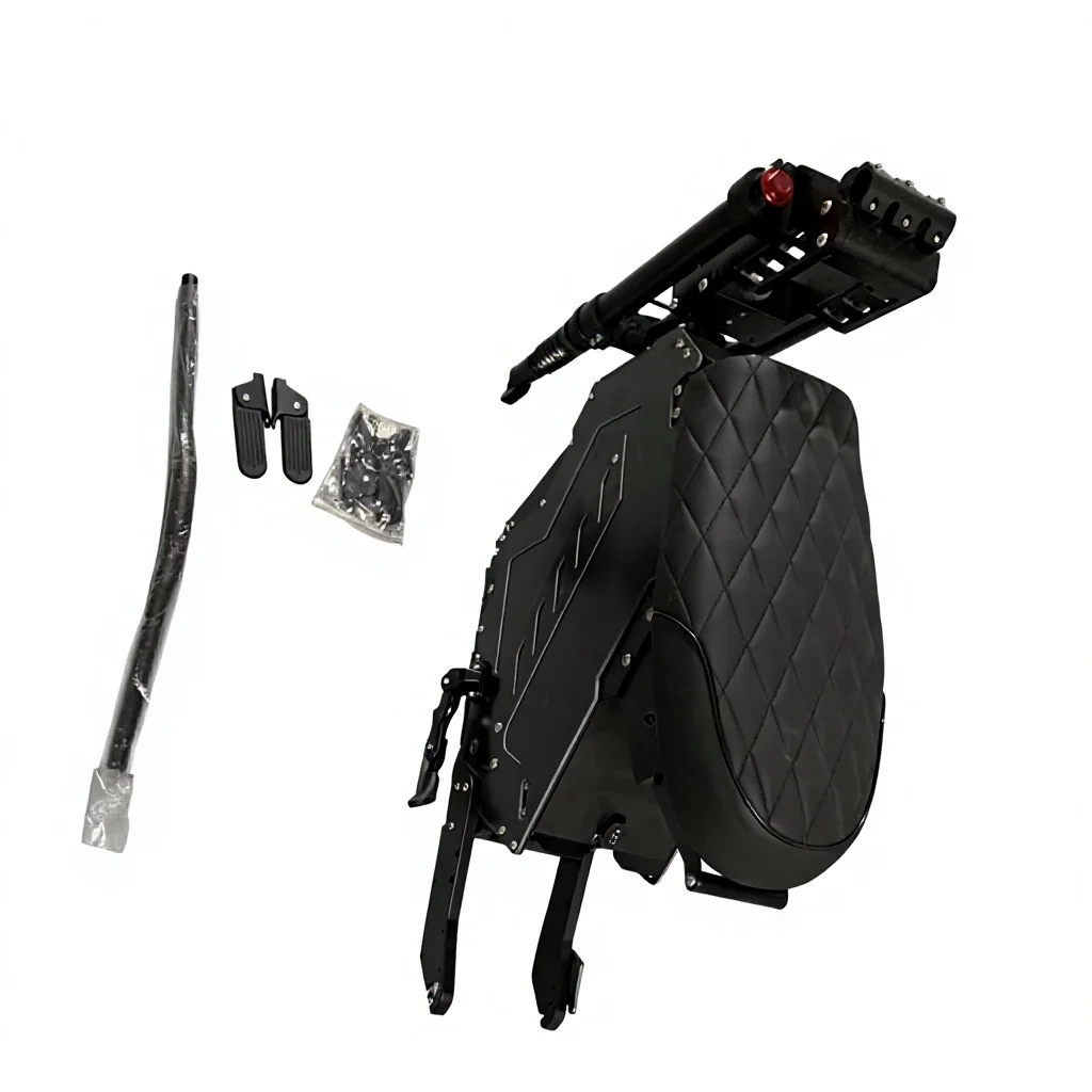 Molo 5 Electric Scooter Frame All Black 165mm Open Size Fit 13 14 Inch Tyre 158MM Fork 50cm Seat Length With Foot Pegs Fender