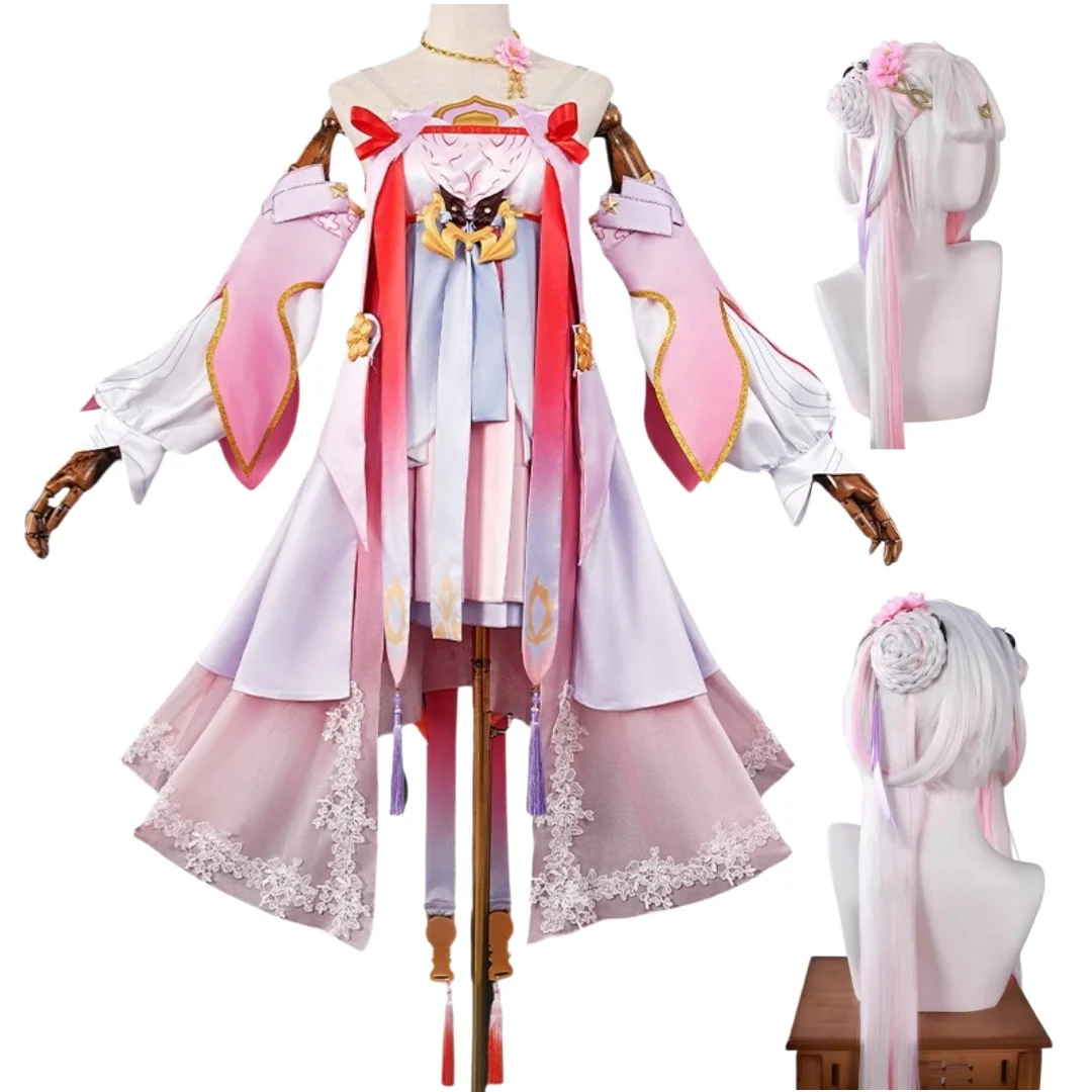 

Wuthering Waves WuWa Jinhsi Cosplay Costume Wig Set
