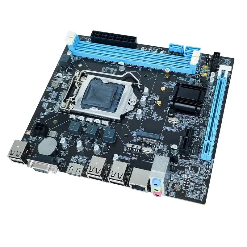 MOUGOL H61M MATX Motherboard LGA 1155 Dual DDR3 Supports Intel core i3/i5/i7 CPU Gen 2, 3 SATA2.0 PC Plate H61M Brand New