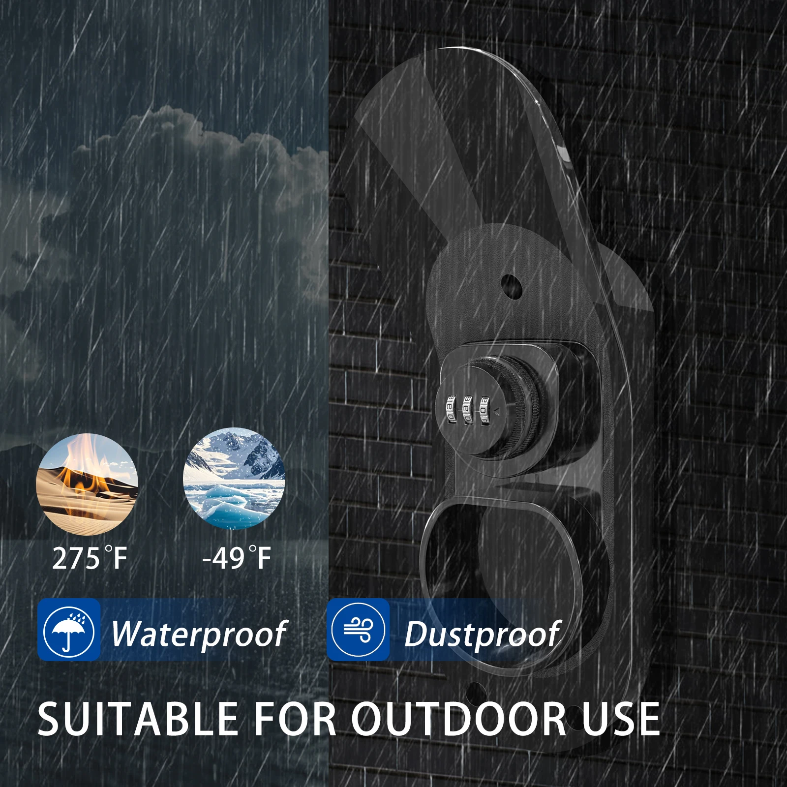 EVqiaoyi حامل شاحن سيارة كهربائية من النوع 2، مِحَق لخطوط الشحن مع قفل مضاد للسرقة، مقبس مُرَتَّب على الحائط لمقابس IEC 62196-2 #5