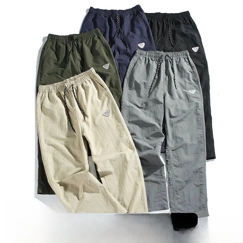 Thickened Fleece Lined Straight Leg Casual Pants Waterproof Outdoor Hiking Men's Winter Trousers Lightweight Warm Cargo Pants