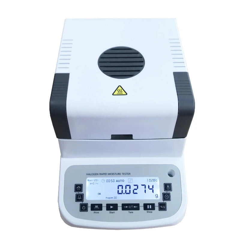 

Laboratory Plastic Halogen Moisture Analyzer Touch Screen Colourful Display Moisture Tester