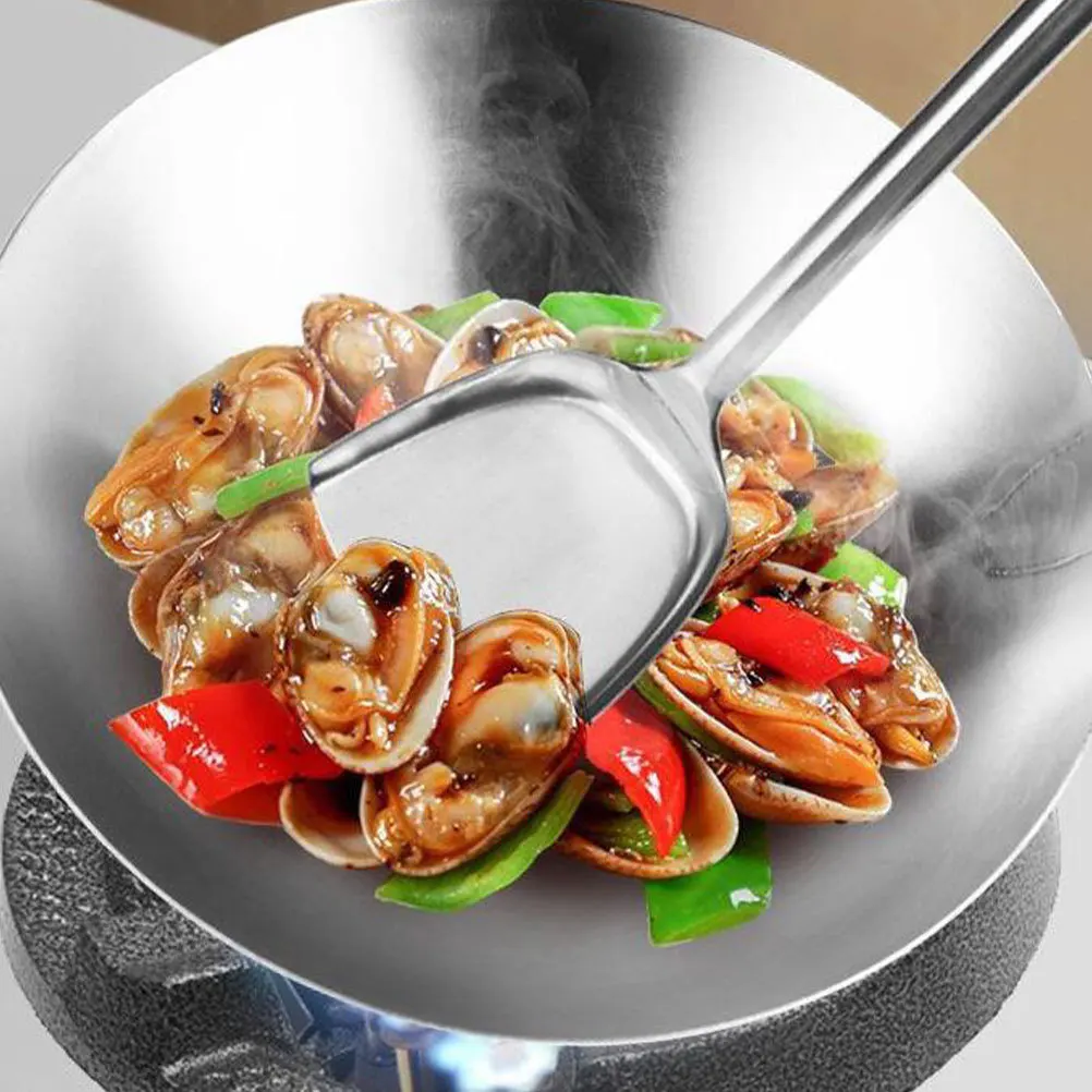 

Stainless Steel Wok Heavy Duty Chinese Style Frying Pan For Gas Electric Induction Stove Kitchen Cookware Wok Stir-Fry