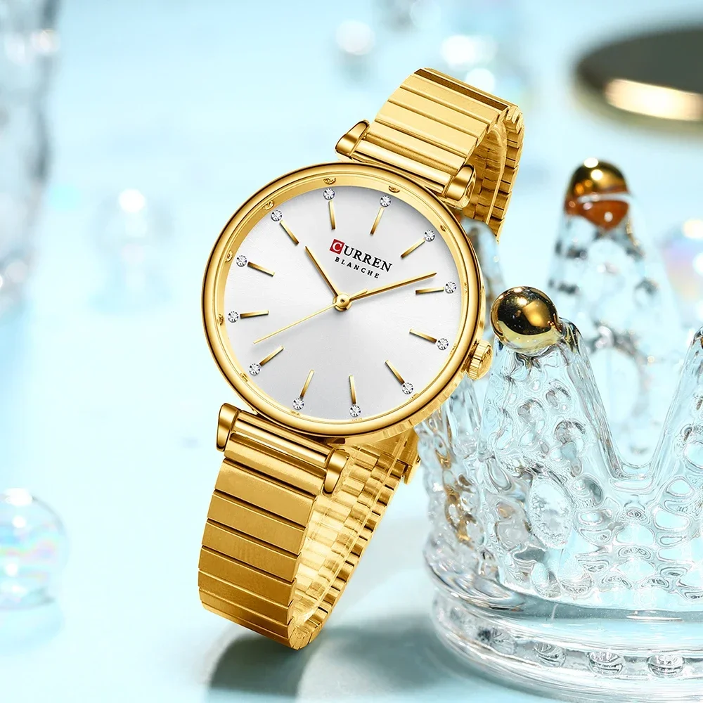 Curren 9081 Ladies Steel Band Watch Waterproof Quartz Fashion Casual Women’s Watch Unique Luxury Watch