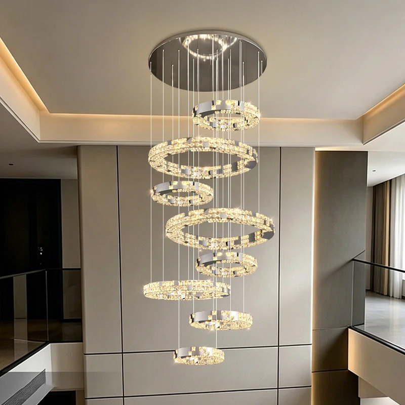 Nordic home decoration, stair chandelier, living room and dining room Pendant lights, ceiling light, indoor lighting