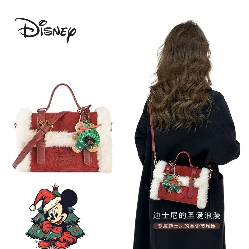Zaino giocattolo di peluche Disney Mickey cartone animato creativo Kawaii ragazze retrò soffice borsa a tracolla borsa a tracolla regalo di Natale all'ingrosso
