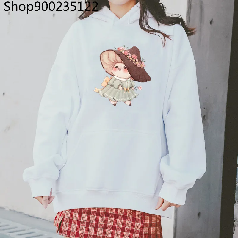 

Kawaii Mashroom Hoodies Women Printed Harajuku Hoodie Clothes Tops Cute Hooded Sweatshirts Cartoon Women Winter Clothing