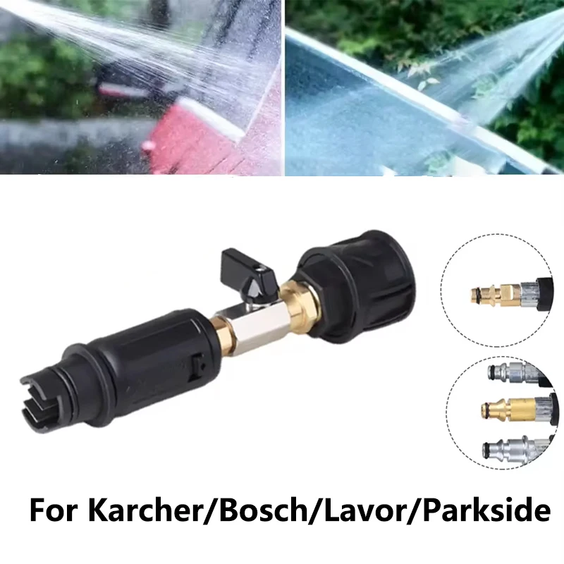 High Pressure Washer Nozzle Sprayer Quick Plug  Angle Adjustable With Valve to Control Water Flow for Karcher Lavor 3000PSI