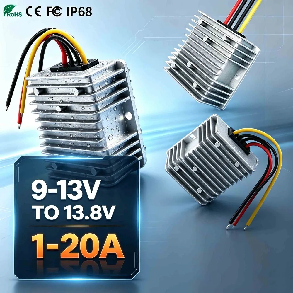 12V to 13.8V 5A 10A 15A 20A 9-13V to 13.8V276W DC DC Boost Converter12V to 13.8V Boost Converter Step Up Converter Boost Module