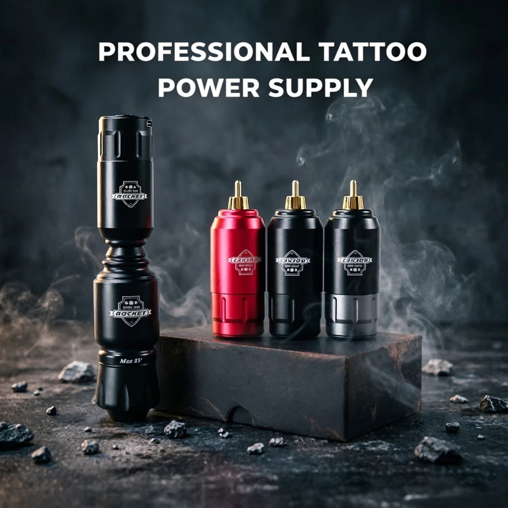 Wireless Tattoo Power Supply RCA Connector 1200mAh Tattoo Battery for Machine Pen Machines Tattoo Power Supply