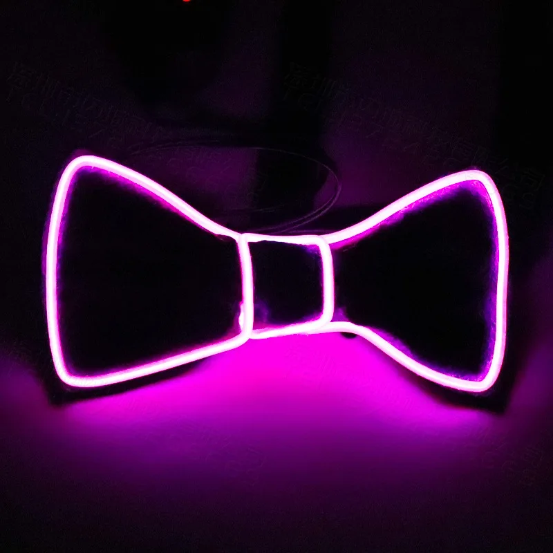 Funny LED Glowing Bow Tie For Birthday Party Christmas Carnival Party Glow-in-the-dark  Bow Tie Prom Cosplay Performance Props