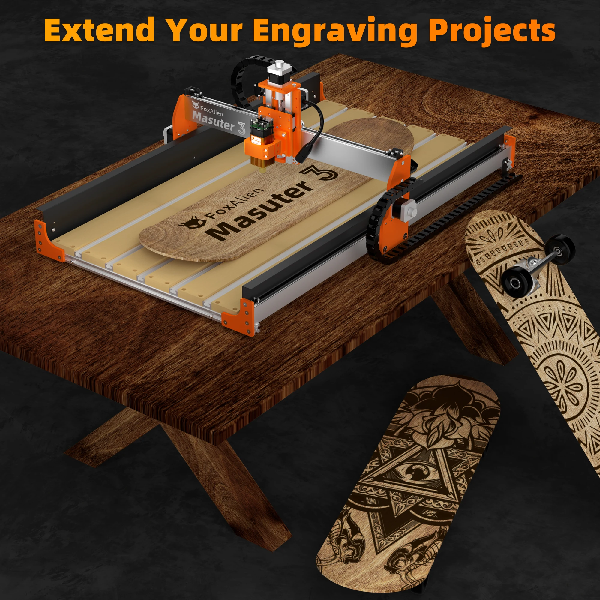 FoxAlien Y-axis Extension Kit for Masuter 3, 4080 Y-axis Extend for Large Engraving Projects