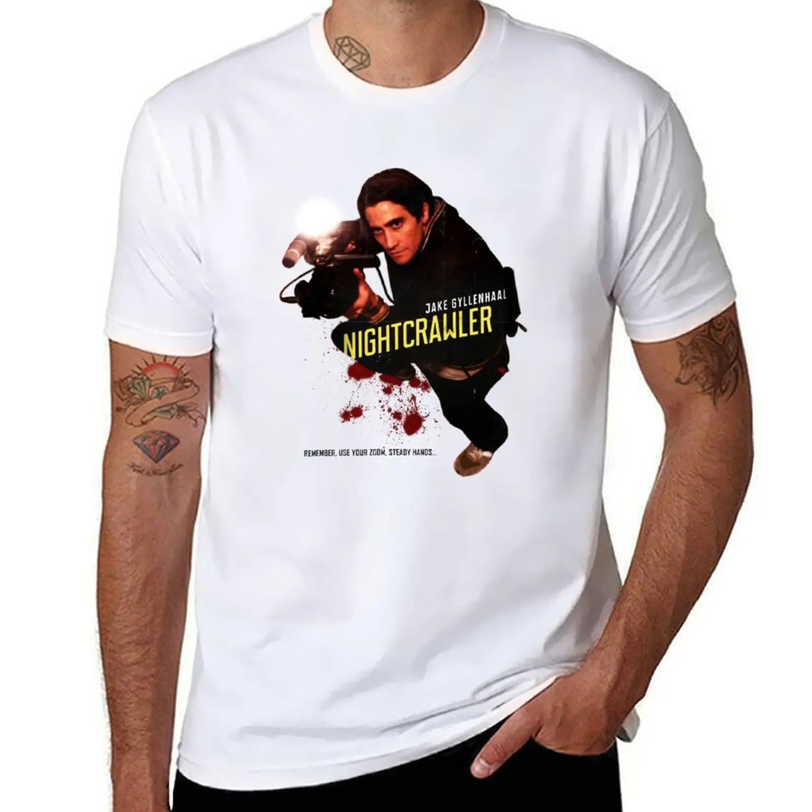 

use Nightcrawler - zoom steady hands and T-Shirt Large Size Basic Casual T-Shirt