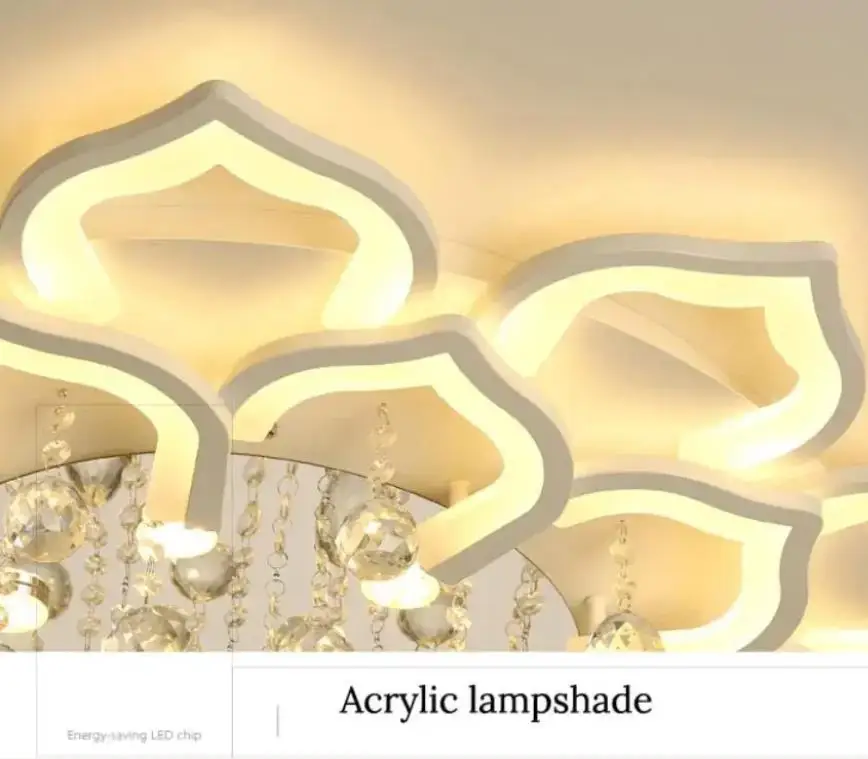 

Modern White Acrylic Chandelier Lights For Living Room Bedroom remote control Led indoor Lamp Home dimmable Lighting Fixtures de