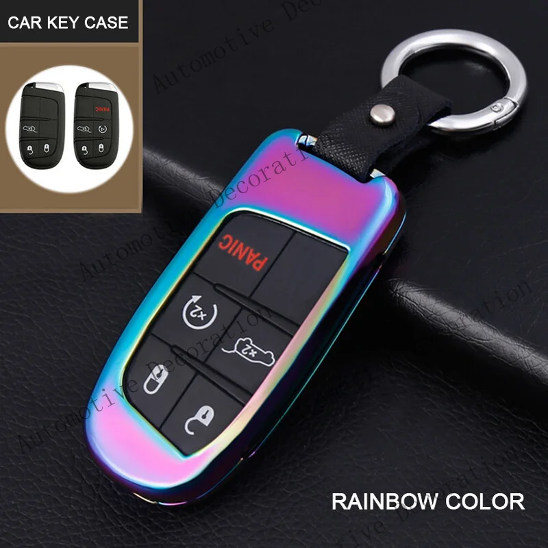 Z+ Zinc Alloy Car Smart Remote Key Fob Case Cover For Jeep Chrysler Dodge 2011-2020