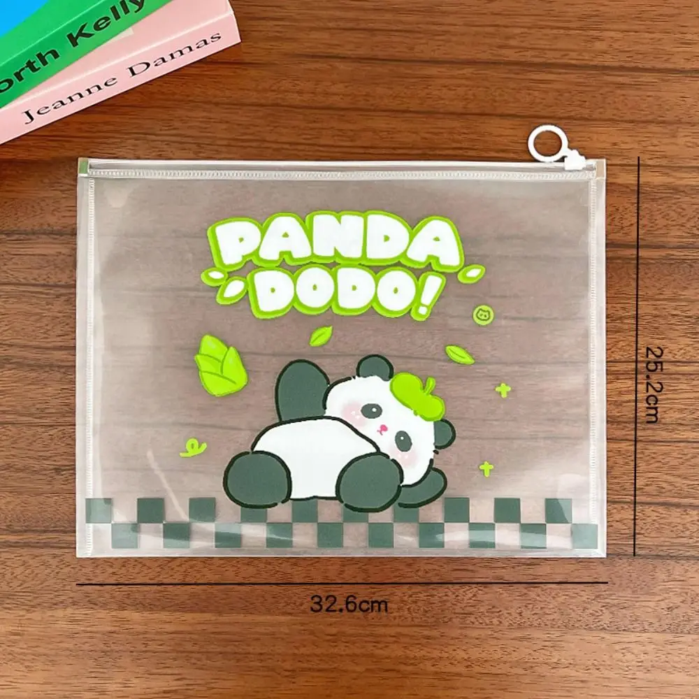 Cute Guinea Pig Capybara File Bag Zippered Primary School Student Test Paper Organization Information Bag Cartoon PVC