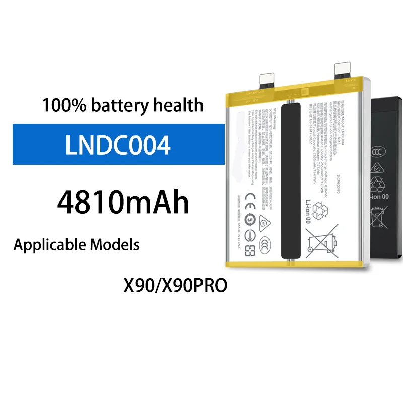 

Высококачественная сменная батарея емкостью 4810 мАч для смартфонов Vivo X90 X90 Pro X90S, запасные части для ремонта, безопасные и надежные.
