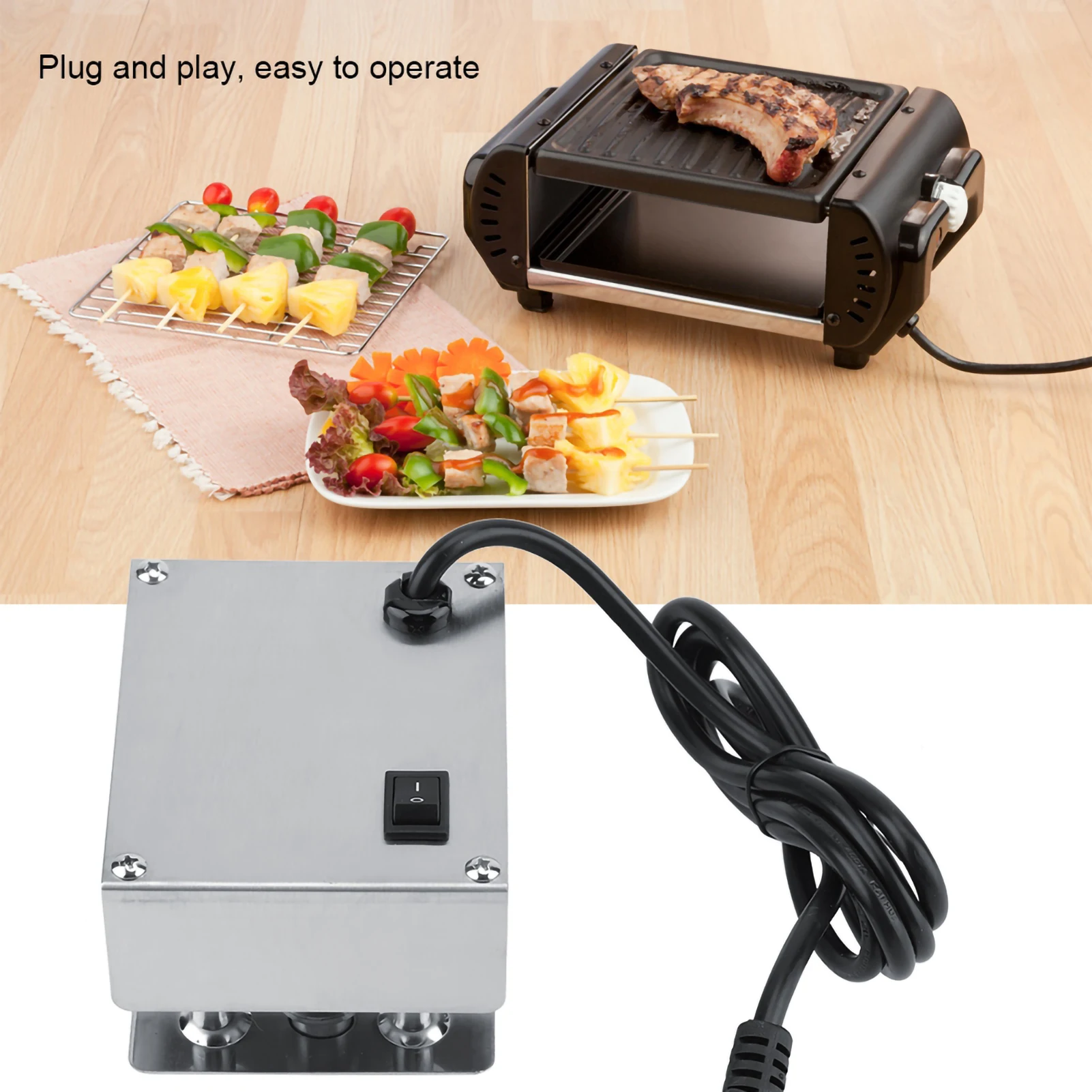 

Solid Construction BBQ Roast Rotisserie Grill Motor Rotator Barbecue Tool AC