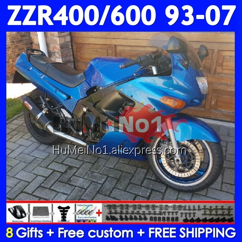 ZZR-400 For KAWASAKI NINJA ZZR 400 1993 1994 1995 1996 1997 1998 238No.80 ZZR400 99 00 01 02 03 04 Blue new 05 06 07 Fairing