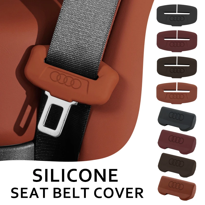 Image of Für Audi Silikon Auto Sitz Gürtel Schnalle Abdeckung Anti-Scratch Schutz Clip Sline A4 B6 B8 S1 S2 S4 S5 s6 A1 A3 A6 C5 A5 A8