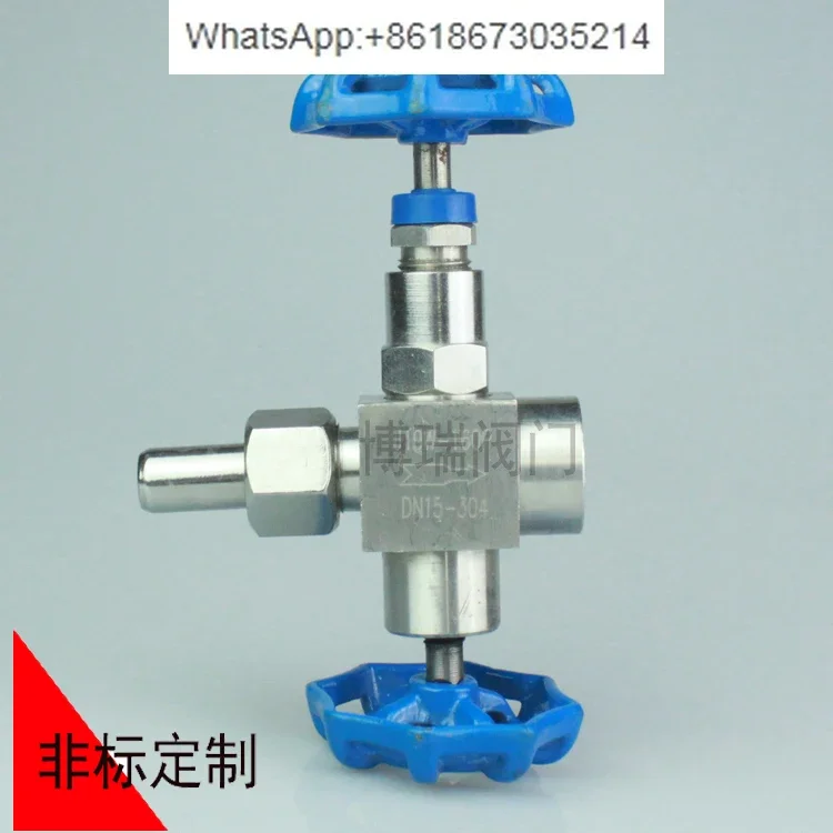 304 316 pressure gauge three-way valve J19W-160P stainless steel needle valve globe valve M20 * 1.5 inner wire