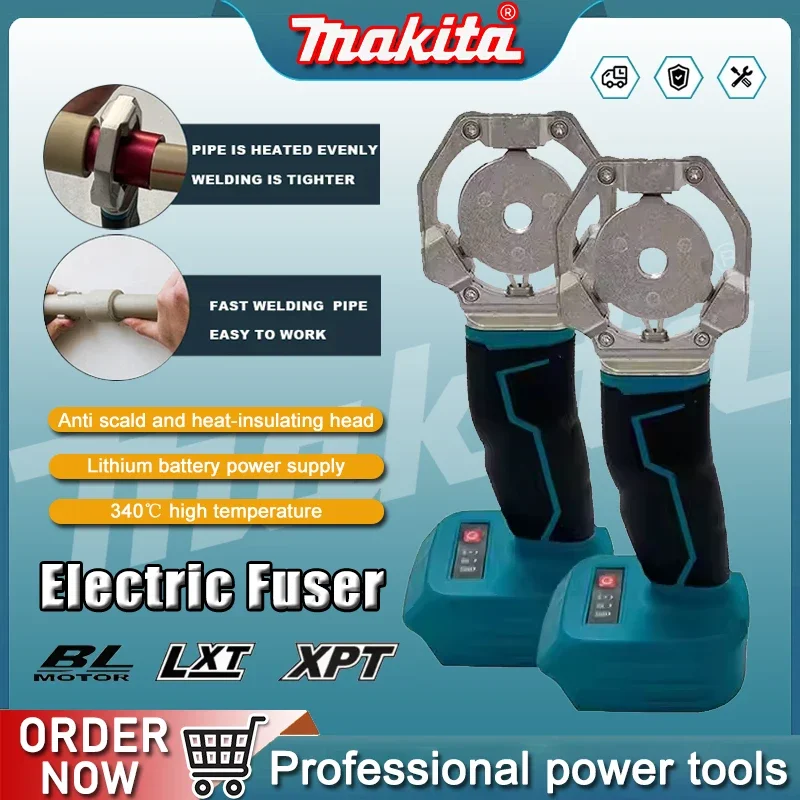 

Makita Electric Pipe Welding Machine Cordless Fuser PPR PE Soldering Iron Plastic Tube PP Heating Hot Melt For 18V Battery