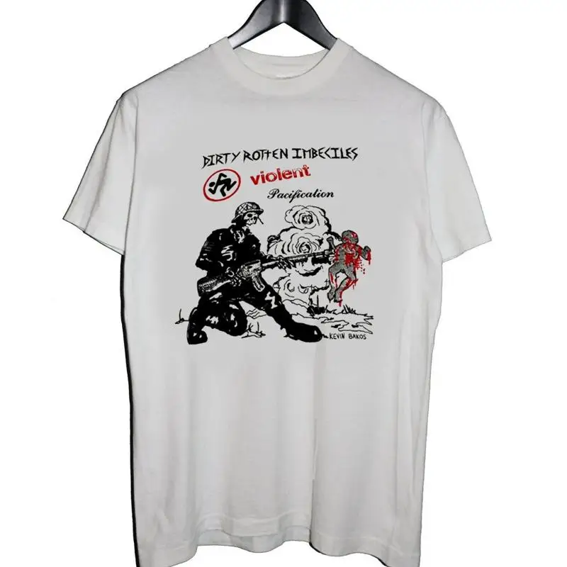 

Футболка Dirty Rotten Imbeciles Redline D R I, белая хлопковая TE7755