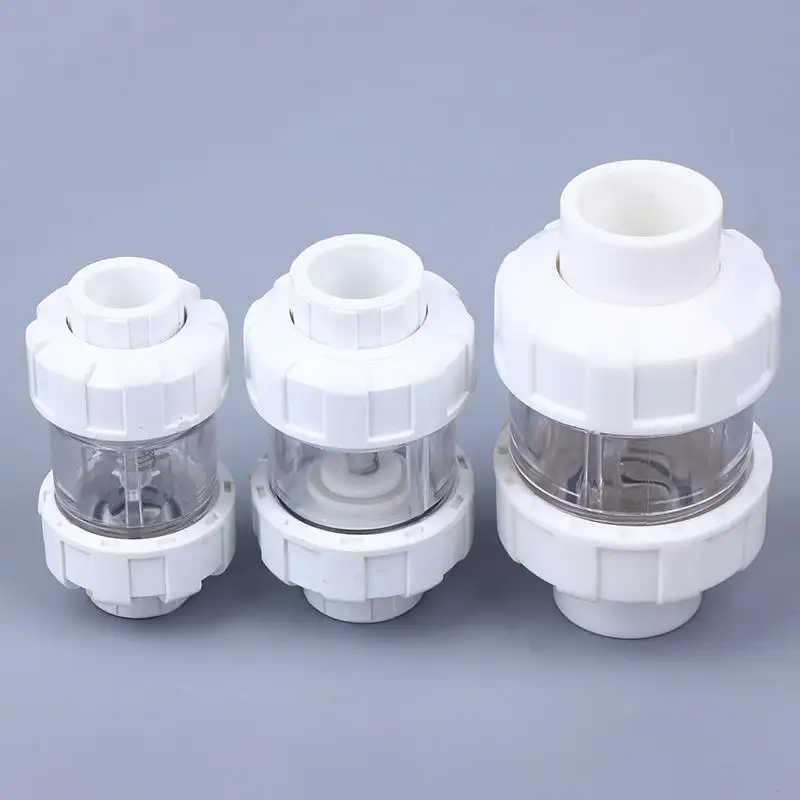 وحدة واحدة صمام حوض السمك المضاد للسيفون؛ صمام فحص خزان الأسماك الشفاف 20/25/32 مم