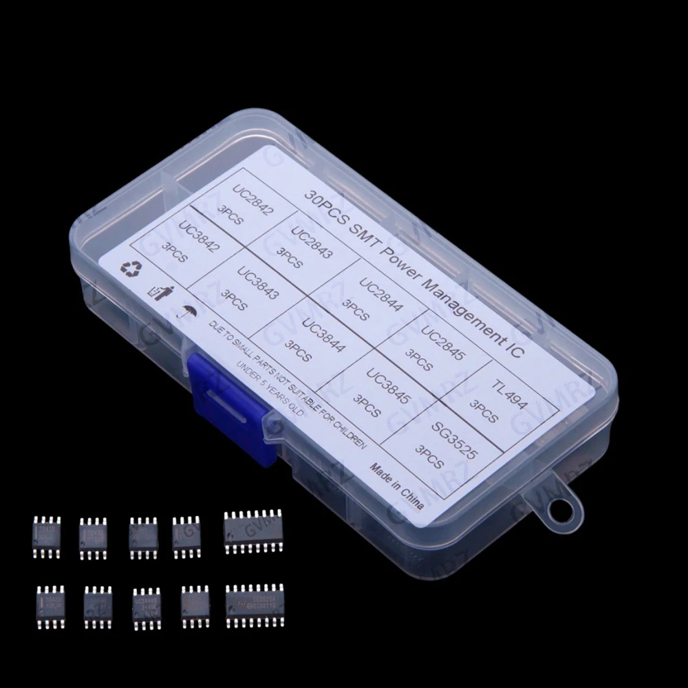 10Values UC3844 UC3845 SG3525 TL494 UC3842 UC3843 ​​Each 3PCS UC2843 UC2842 UC2844 UC2845  UC3844 UC3845 SG3525 SOP Power Chip