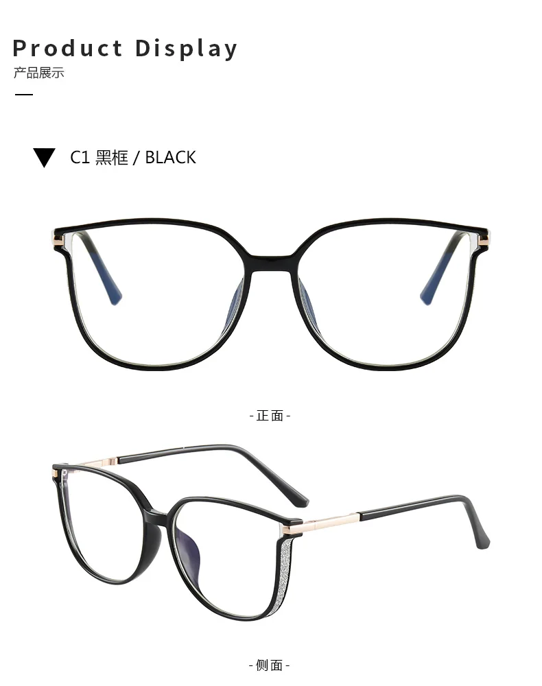 JMISUS النساء النظارات البصرية فراشة معبد مربع القط العين الإطار وصفة طبية العدسات حجر الراين تصميم خفيفة الوزن TR90