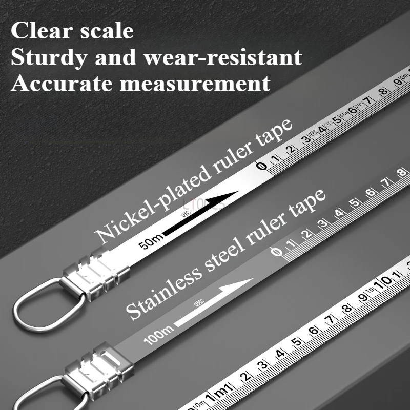30m/50m Portable Stainless Steel Measuring Tape Multi-functional Tape Measure Steel Frame Ruler Durable Household Measuring Tool
